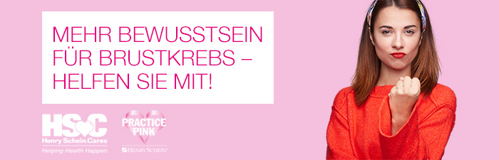 Mit der Practice Pink-Kampagne unterstützt Henry Schein auch in diesem Jahr den Kampf gegen den Brustkrebs.